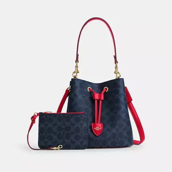 Rowan Bucket Bag In Signature Canvas - Picture 2 of 10